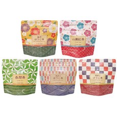 타케마노코토히가시 티백 5종 마시고 비교하기 세트 다케마산 녹차 천볶음포지차 심볶음포지차 유자포지차 야마가와 홍차, 1개, 1개입, 1g