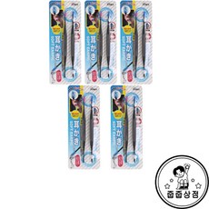 2 way 저자극 양면 실리콘 귀이개 SET 위생 귀청소 줍줍스티커 1매 구성, 2개입, 5개