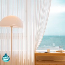 [에타홈] 핀꽂고세탁 딜라이트 화이트 쉬폰커튼 항균 발수 안심소재 국내제작