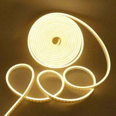LED 네온 아트플렉스 DIY 줄조명 DC12V 5M 8x15mm 전원 어뎁터 포함, 1개, 12v 8mm 웜화이트
