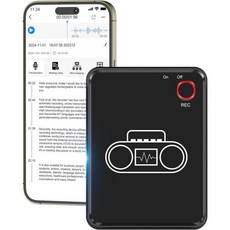 휴대용 AI 음성 녹음기 무선 대 문자 변환 장치 스마트 노트 필기 도우미 내장 채팅 GPT 59 언어 번역기 회의 일상 통화를 위한 전사 및 요약, 휴대용 AI 음성 녹음기 무선 대 문자 변환 장치 스마