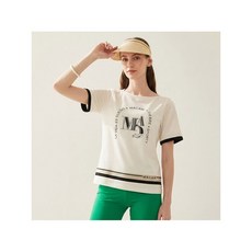 마코 여성 로고 레터링 반팔 티셔츠 MNW2TR04