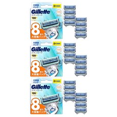 질레트 스킨가드 레이저 면도날 카트리지, 3개, 8개입