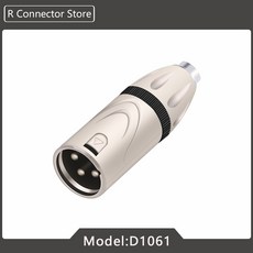 오디오잭 1pc 14 인치 TS 6.35mm 모노 잭-3 핀 XLR Male Female 플러그 어댑터, XLR M to RCA F, 1개
