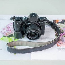 필름 x half 가죽 하프케이스 카메라 포함 스트랩 보호 케이스, BM. XS20 블랙 커버  어깨 끈