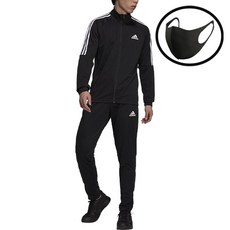 adidas 愛迪達 logo線條立領外套長褲套裝 SRN ER+鳥嘴型口罩