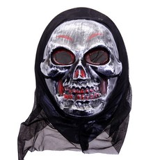 블랙 가면 해골 유령 코스튬 무서운 마스크 악마 공포, 단품, 1개