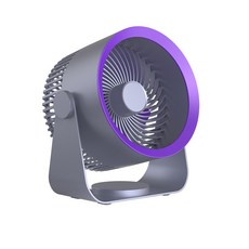 탁상용 선풍기 무소음 무선 미니 usb 충전형 사무실 휴대용 다기능 서큘레이터 가정용 환풍기 선풍기 데스크탑 조용한 사이클론 쿨러 에어 무선 천장 벽 전기, Purple-4000mah