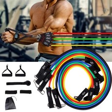 앞날앤 홈트 헬스 근력 운동 멀티 고탄력 튜빙 밴드, 1세트