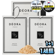[은은하게 퍼지는] 데오라 퍼퓸 샤쉐 차량용 방향제 2개, 화이트 플로럴, 1세트