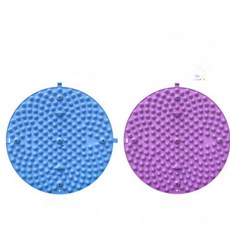 발이 시원한 원형 자석 지압 발매트, 블루+퍼플, 1개