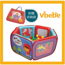 Vibebe 小紅帽氣墊球屋 贈彩球100顆 台灣製 兒童安全遊戲球池, 1個, 小紅帽氣墊球屋（附彩球）, 紅色