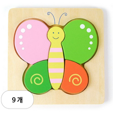 VIGA 베이비 퍼즐 나비, 9개, 5피스