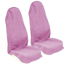 LoyaGour 카시트 커버 프로텍터 앞좌석 체육관 운동 달리기 수영 해변 및 하이킹용 자동차 SUV 트럭용 방수 스웨트 타월 버킷 시트 (그레이 1개), 앞 좌석용 시트 타월 2개, 핑크