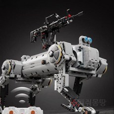 로봇견 블록 조립 모터 무선조종 전기 로봇 무장 기계 개 제어, A.기계식무인개1613조각(정적)