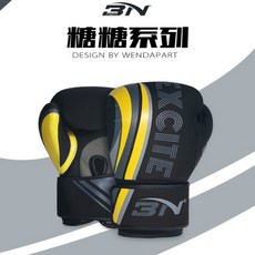 子甄彣璟 BN 糖糖系列 拳擊手套 一次成型內膽 搏擊 散打 泰拳 格鬥 健身運動, 1個, 10盎司-白色, 白色