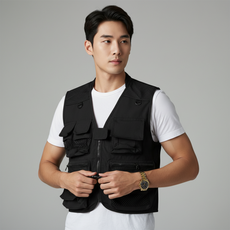 아웃도어 메쉬 작업 조끼 2XL 통기성 멀티 포켓 남성 등산 낚시용