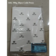 20PCS BAOHONG 수채화 용지 8K/A3/A4/A5/16K 300g 230g 180g 콜드 프레스/거친 학교 용품 Aquarela 학생 등, 04 16K 300g 20pcs CP