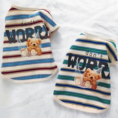 퐁펫 돈워리베어 라인티 Pet723, 블루, 1개