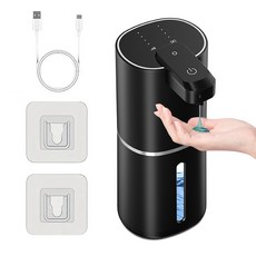 智慧感應泡沫洗手機 電動皂液器 壁掛式, 黑色滴液款, 1個