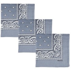 Raylarnia 반다나 여성용 다목적 면 머리띠 55.9cm22인치 페이즐리 카우보이 남성용 핑크 [호환], 라이트 그레이-3