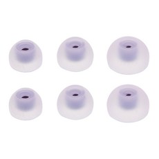 갤럭시 버즈2 이어폰 실리콘 커버 캡 교체용 6Pcs 인이어 이어캡 SM-R177 이어버드 이어팁 이어플러그 이어패드, Purple, 1개