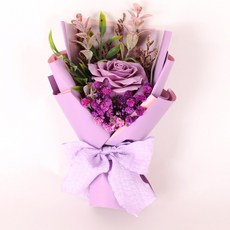 스승의날 부부의날 스승 결혼 기념일 선물 꽃다발 비누꽃 장미 XS 특소사이즈 블레싱플라워 카네이션 대체, 1개, 퍼플 687164