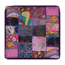 요가 및 명상 쿠션 - 수공예품. 40.6cm 원형 (블루 아그라), 스퀘어 케랄리