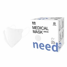 台灣康匠 友你系列 3D醫療口罩, 白色,L, 1個, 30片