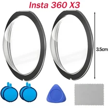 보호대 카메라 렌즈 필름 풀 커버리지 인스타 360 X3 X4 강화 유리 스크린 액션, 1개, 05 Insta 360 X3-Lens