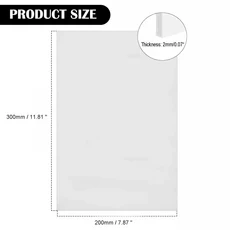 1PC 200x300mm PP 플라스틱 플레이트 내산성 검정/흰색 폴리프로필렌 시트 2/3/4/5mm 두께 탱크 전자 제품, 05 White 2x200x300mm x1
