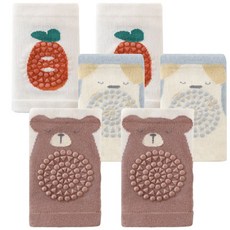 寶寶安全爬行護膝 (多入組/防摔/卡通造型/柔軟透氣), 動物圖案, 3組