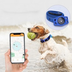 Garrl 반려동물 위치추적기 GPS 추적기 고양이 강아지 위치추적 목걸이 방수 애견 스마트 착용, 블루, 1개
