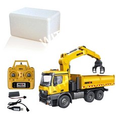 후이나-575 1/14 RC 자동차 26CH 트랙터 원격 제어 합금 목재 그래블로 덤프 트럭 엔지니어링 차량 기계 남자 아이 선물용, 원래 상자 없이, 1개