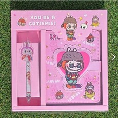 라부부 이쁜 다이어리 다꾸세트, 라부부모자분홍, 1개