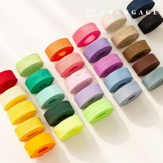 웨이빙끈 컬러 웨빙끈 에코백 바이어스 가방부자재 25mm 27종, 24) 형광노랑, 1개