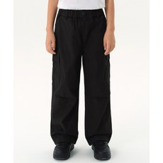 MUSINSA STANDARD KIDS 코튼 밴딩 파라슈트 카고 팬츠 [블랙] 418312