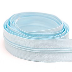 나일론지퍼 3호 (코일지퍼) 하늘색 - 1마(약90cm), 1개