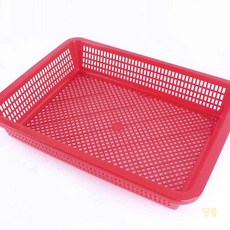대목 낮은 사각 소쿠리 4호특 레드 야채바구니