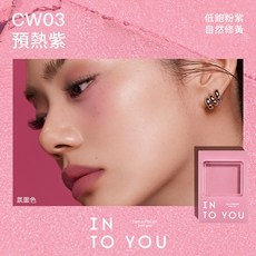 INTO YOU 色卡單色腮紅膏 - 韓系顯色腮紅, CW03 預熱紫, 1個