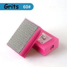 대리석 타일 연마기 광택기 다이아몬드 핸드 폴리싱 패드 스톤 세라믹 연마 샌딩 디스크 유리 그라인드 블록 폴리셔 1 개 3 4 7, 60 grits, 1)60 grits