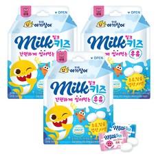 孩童用碰碰狐鯊魚寶寶初乳葉酸鈣鋅糖果 牛奶口味 20顆入, 40g, 3袋