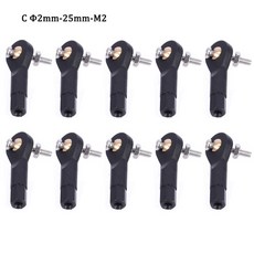 RC 보트비행기트럭버기 크롤러 자동차용 나사가 있는 10개 플라스틱 M2M3 로드 엔드볼, O 3mm L27.5mm M3