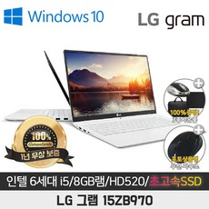 LG그램 그램15 15Z960 (i5-6200U/i7-6500U/Win10 Pro) 15인치 노트북 [디에스컴], 화이트, 15Z960/15Z970, 코어i5, 256GB, 8GB, WIN10 Pro