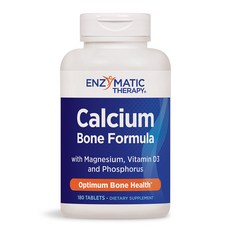 ENZYMATIC THERAPY 維他命D3無麩質鈣錠, 180顆, 1罐