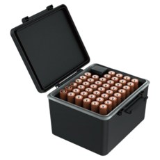 JJC 電池收納盒 AA AAA 附電量測量器, 1個, 1個裝