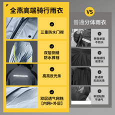 全燕 機車雨衣 兩件式套裝 騎行專用 防水防風 兩輪專用