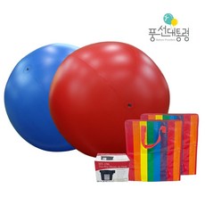 풍선대통령 대형 굴리기공 1.5m 빨강 파랑 세트, 1세트