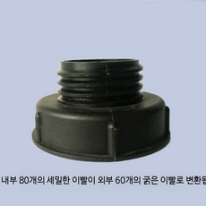 플라스틱 요소수 주입기 차량용 자동 밀봉 수동 충전기 밸브 커넥 80세밀 이빨을 60굵은 이빨로 변환, 1개