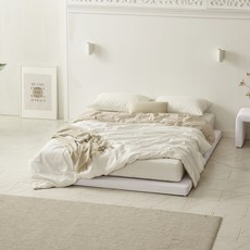 하포스 린츠 E0 슬림 저상형 패브릭 침대 무헤드형 매트선택 지정일설치, 쿨 그레이 무헤드형 리즌26 본넬 매트